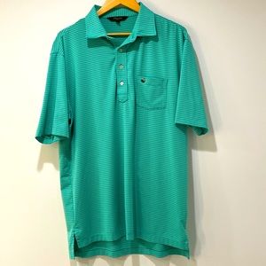 AUGUSTA NATIONAL Berckmans Place Polo Men’s Large.   Green stripe